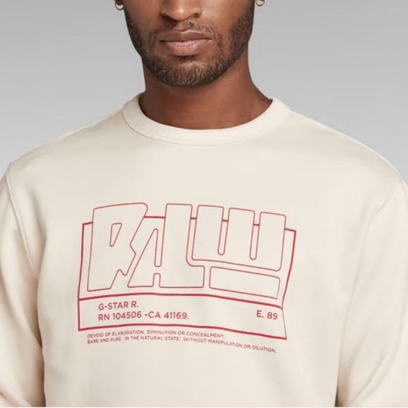 G-star Raw Heavy Hodson organic cotton Sweatershirt in ecru - Picture 4 of 13